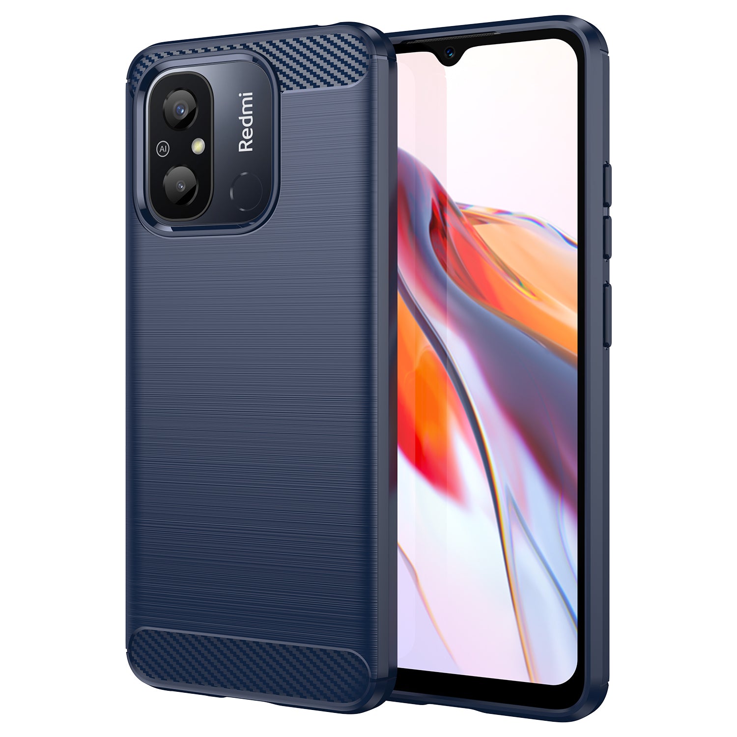 For Xiaomi Redmi 12C 4G Flexible TPU Phone Back Cover Brushed Carbon Fiber Texture Drop Protection Phone Case For Xiaomi Redmi 12C 4G Flexible TPU Phone Back Cover Brushed Carbon Fiber Texture Drop Protection Phone Case
